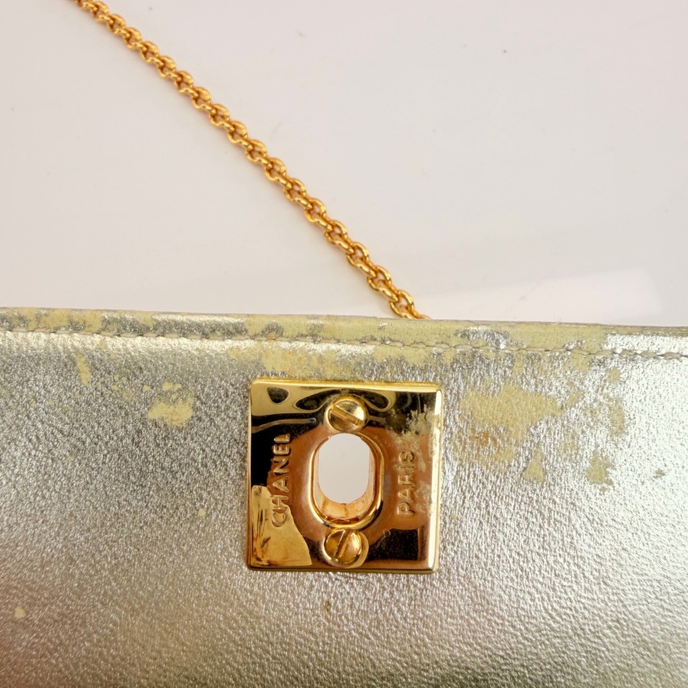 Chanel Vintage Metallic Quilted Mini Lambskin Flap Bag - Picture 10 of 15